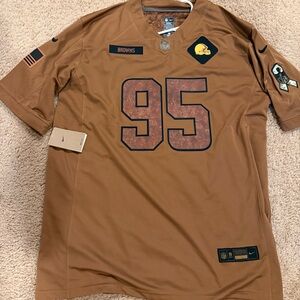 Nike Men’s Browns #95 Myles Garrett Football Jersey in Brown